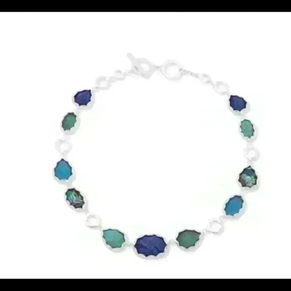 Anne Klein multi stone green collar necklace - Picture 2 of 3